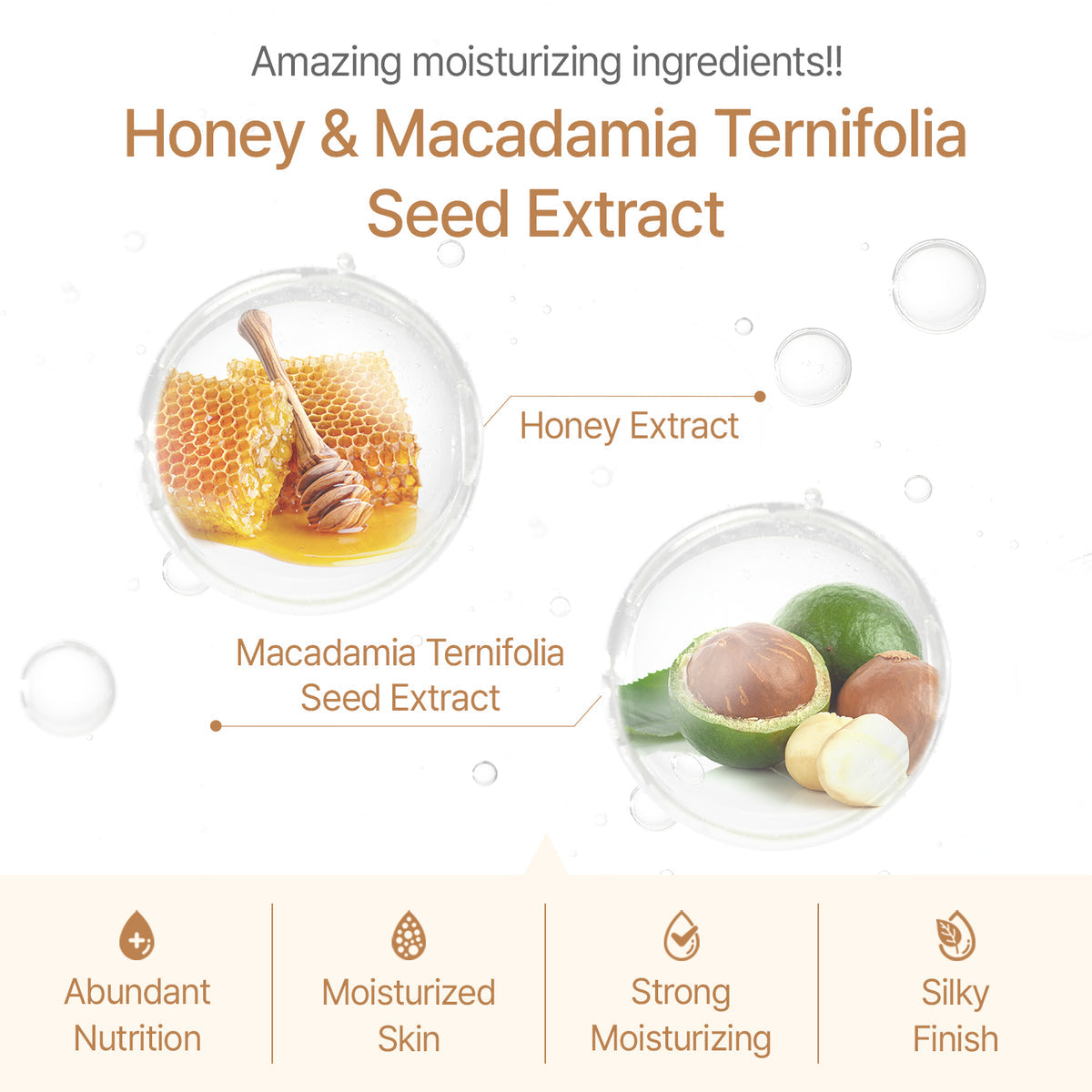 Honey & Macadamia Pure Body Lotion, English Rose 500ml