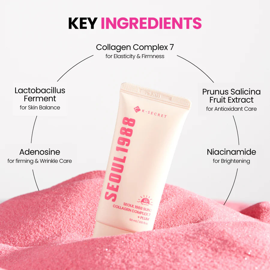 SEOUL 1988 Sun : Collagen Complex 7 + Plum SPF50+PA++++ 50ml