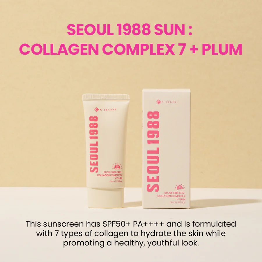 SEOUL 1988 Sun : Collagen Complex 7 + Plum SPF50+PA++++ 50ml