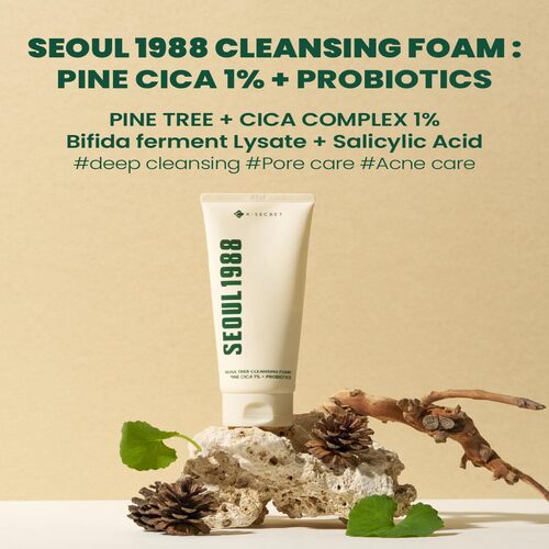 SEOUL 1988 Cleansing Foam: Pine Cica 1% + Probiotics 150ml
