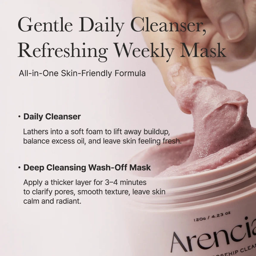 Fresh Rosehip Rice Mochi Cleanser 120g