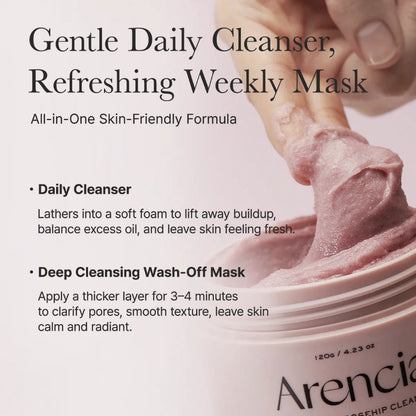 Fresh Rosehip Rice Mochi Cleanser 120g