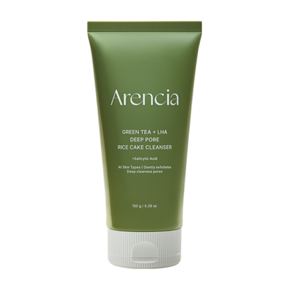 Green Tea + LHA Deep Pore Rice Cake Cleanser 150g