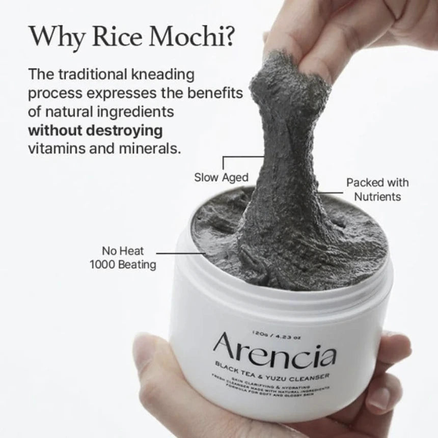 Black Tea Rice Mochi Cleanser 120g