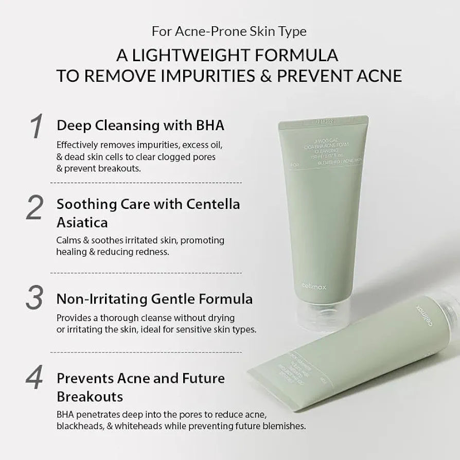 Ji Woo Gae Cica BHA Acne Foam Cleansing 150ml