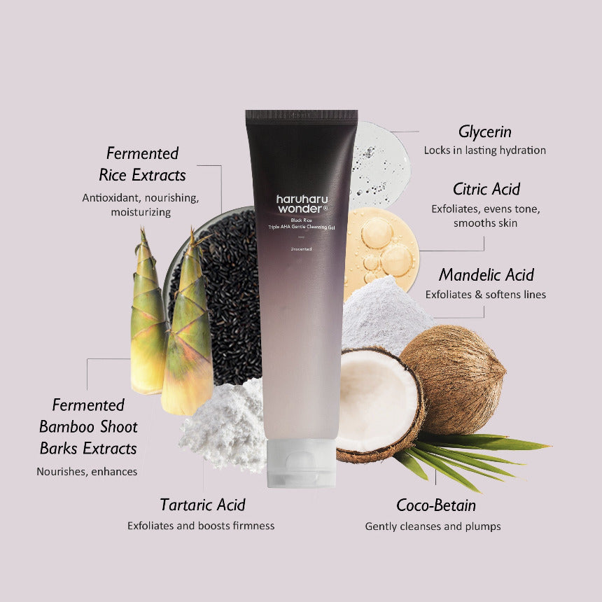Black Rice Triple Aha Gentle Cleaning Gel 100ml