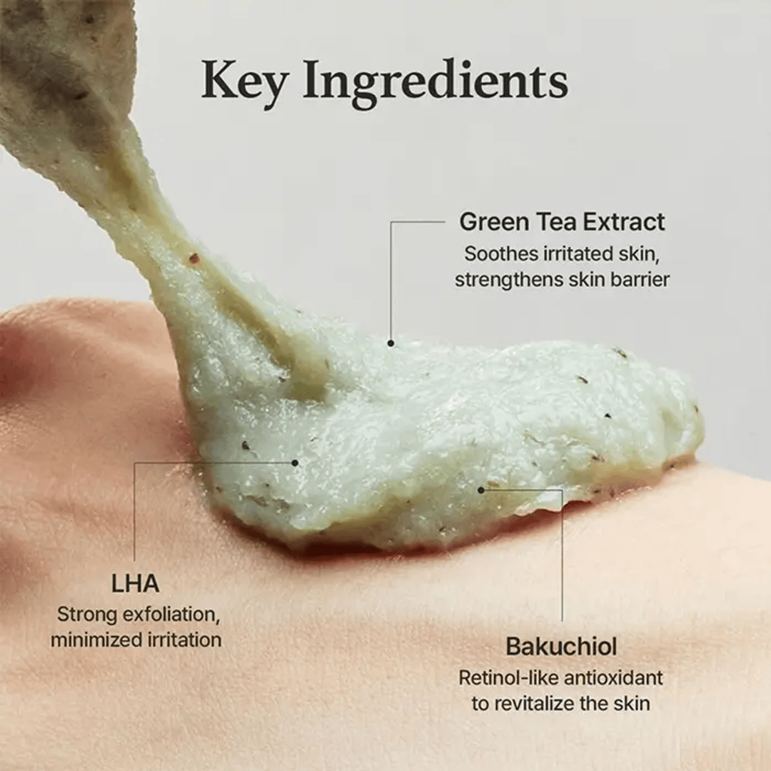 Green Tea + LHA Deep Pore Rice Cake Cleanser 150g