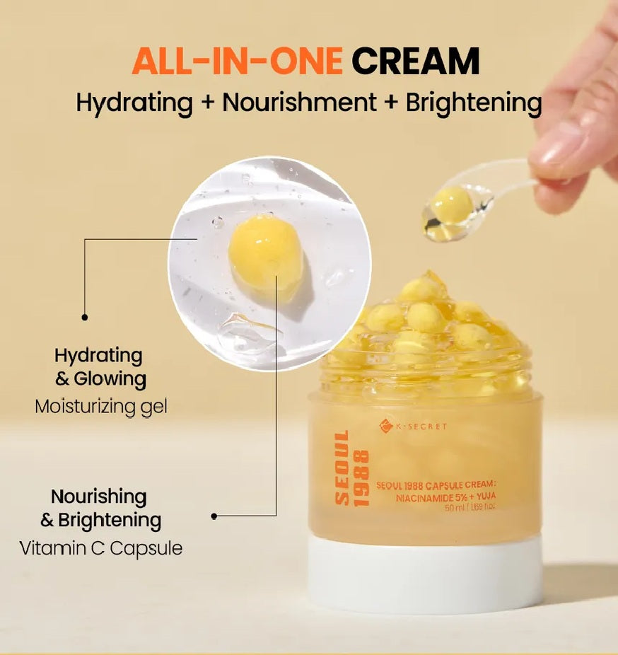 SEOUL 1988 Capsule Cream: Niacinamide 5% + Yuja 50ml