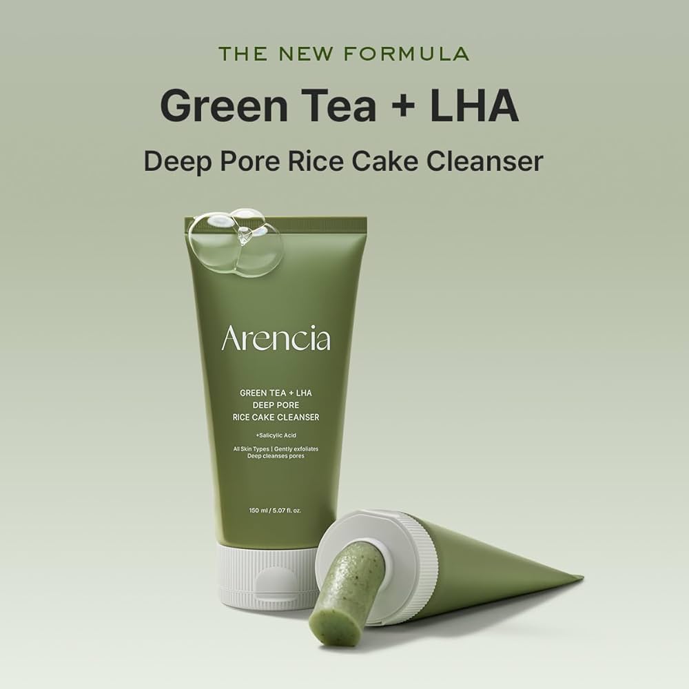 Green Tea + LHA Deep Pore Rice Cake Cleanser 150g