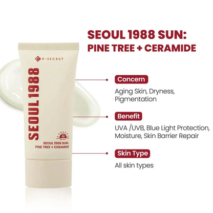 SEOUL 1988 Sun: Pine Tree + Ceramide SPF50+ PA++++ 50ml