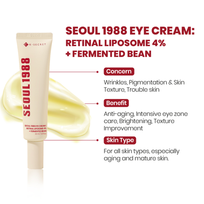 SEOUL 1988 Eye Cream: Retinal Liposome 4% + Fermented Bean 30ml