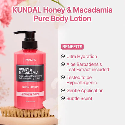 Honey & Macadamia Pure Body Lotion, Cherry Blossom 500ml