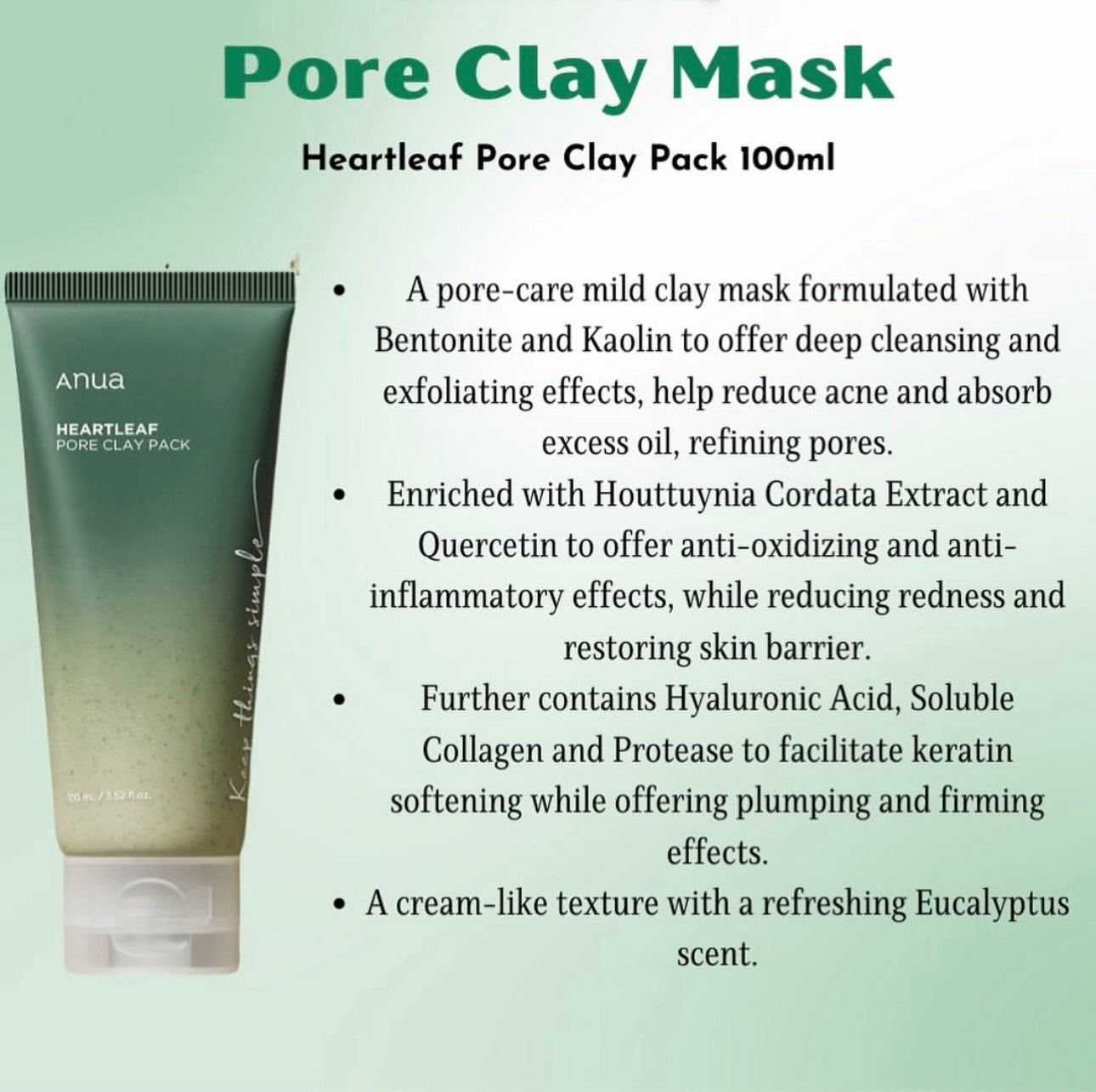 Heartleaf Pore Clay Pack 100ml