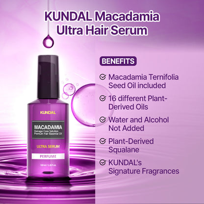 Macadamia Hair Serum, Amber Vanilla 100ml