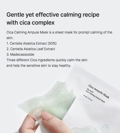 The Real Cica Calming Ampoule Mask, 27ml