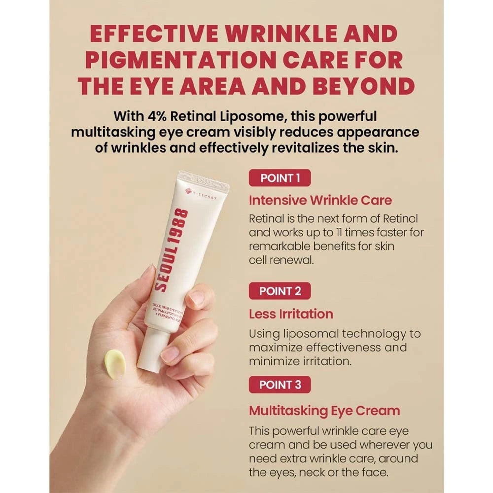SEOUL 1988 Eye Cream: Retinal Liposome 4% + Fermented Bean 30ml