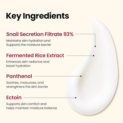 SEOUL 1988 Cream Snail Mucin 93% + Rice 100ml