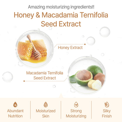 Honey & Macadamia Pure Body Lotion, Cherry Blossom 500ml