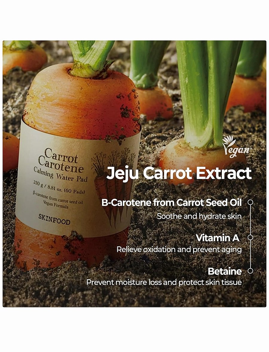 Carrot Carotene Calming Water Pad 60 Pcs