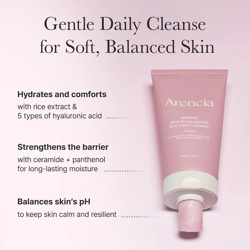 Rosehip Mild pH Balancing Rice Cake Cleanser 150ml