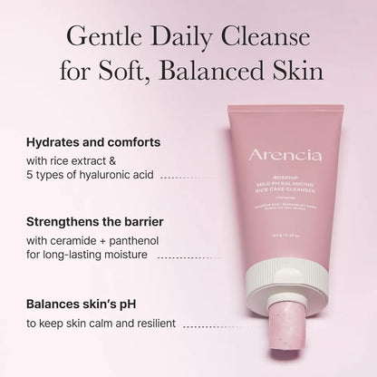 Rosehip Mild pH Balancing Rice Cake Cleanser 150ml