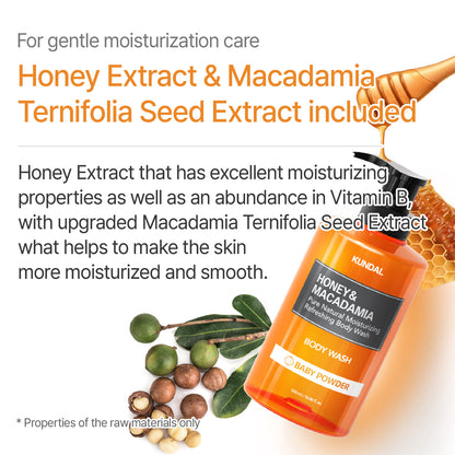 Honey & Macadamia Pure Body Wash, Cherry Blossom 500ml
