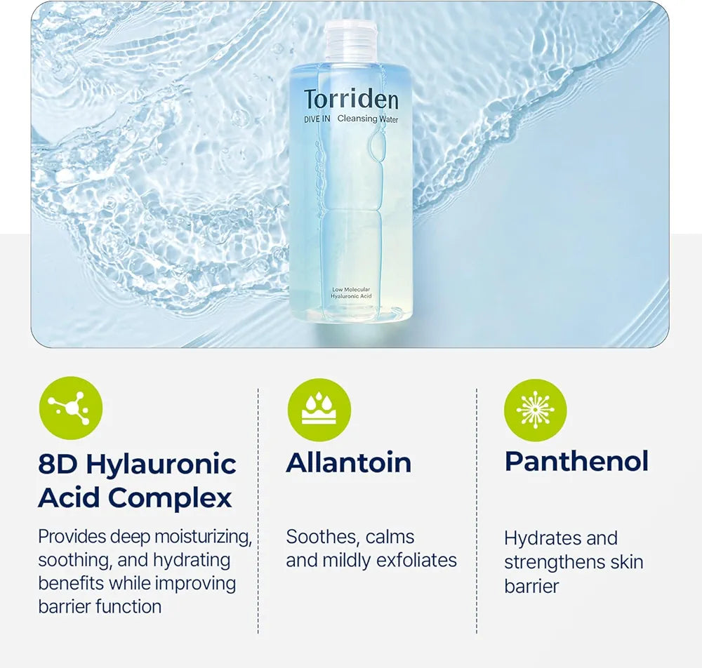 DIVE-IN Low Molecular Hyaluronic Acid Cleansing Water 400ml