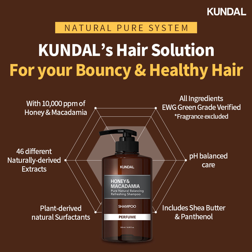Honey & Macadamia Nature Shampoo, Amber Vanilla 500ml