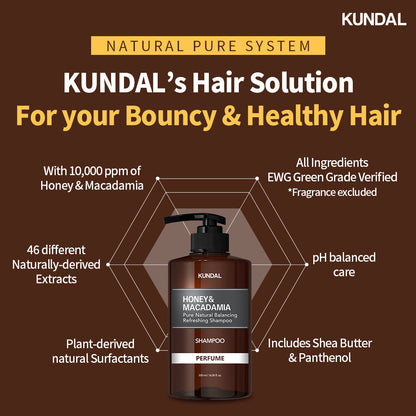 Honey & Macadamia Nature Shampoo, Amber Vanilla 500ml