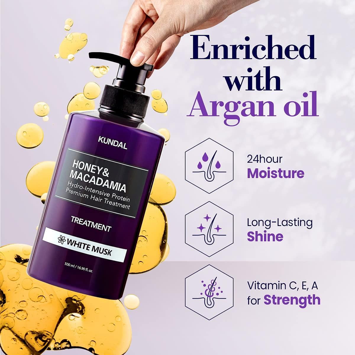 Honey & Macadamia Protein Treatment, Amber Vanilla 500ml