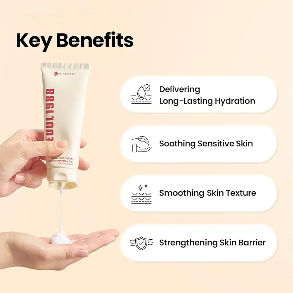 SEOUL 1988 Cream Snail Mucin 93% + Rice 100ml